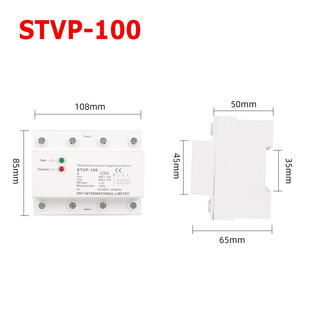 STVP100 3-фазная усовершенствованная защита от перенапряжения и пониженного напряжения