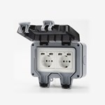 Водонепроницаемая розетка с выключателем и USB в немецком стиле